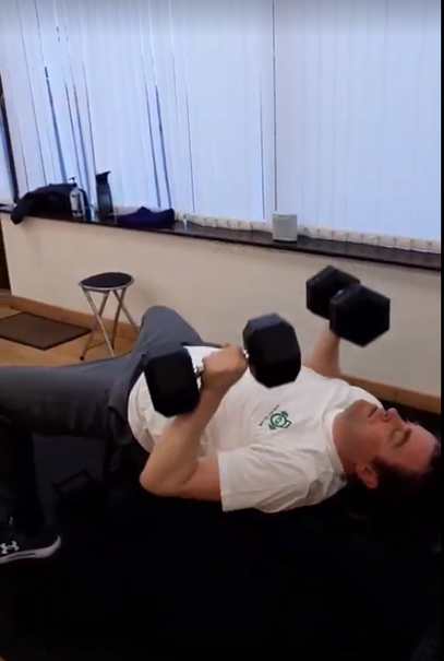 Personal training Maynooth Dumbbell benchpress